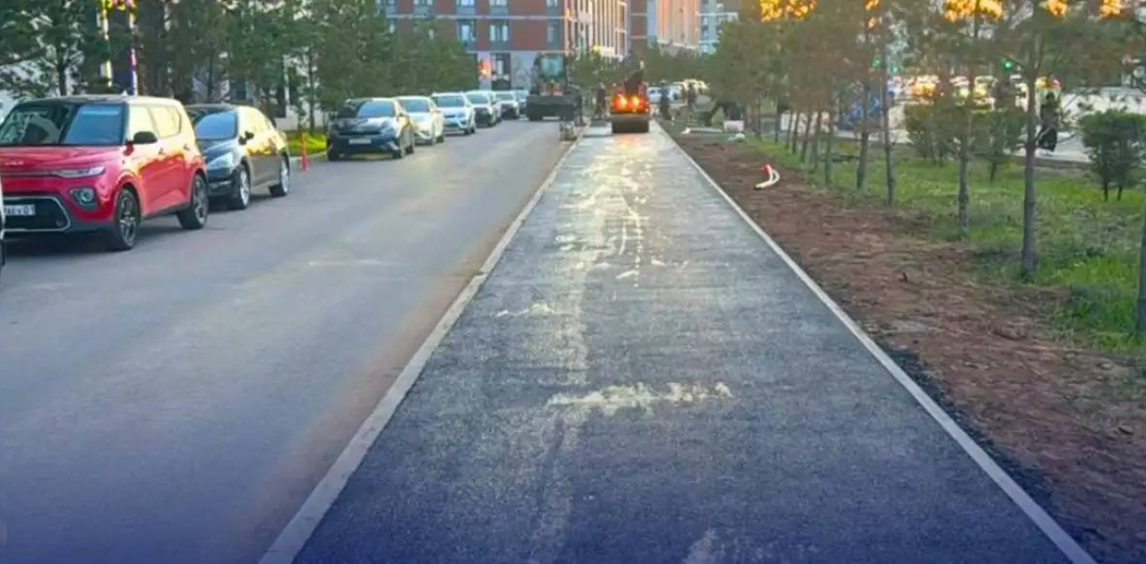 Астанадағы Керей-Жәнібек хандар көшесінде жаңадан жол салынды