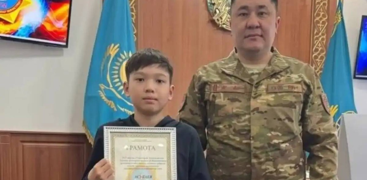 Астаналық оқушы ТЖД бастығының алғыс хатына ие болды