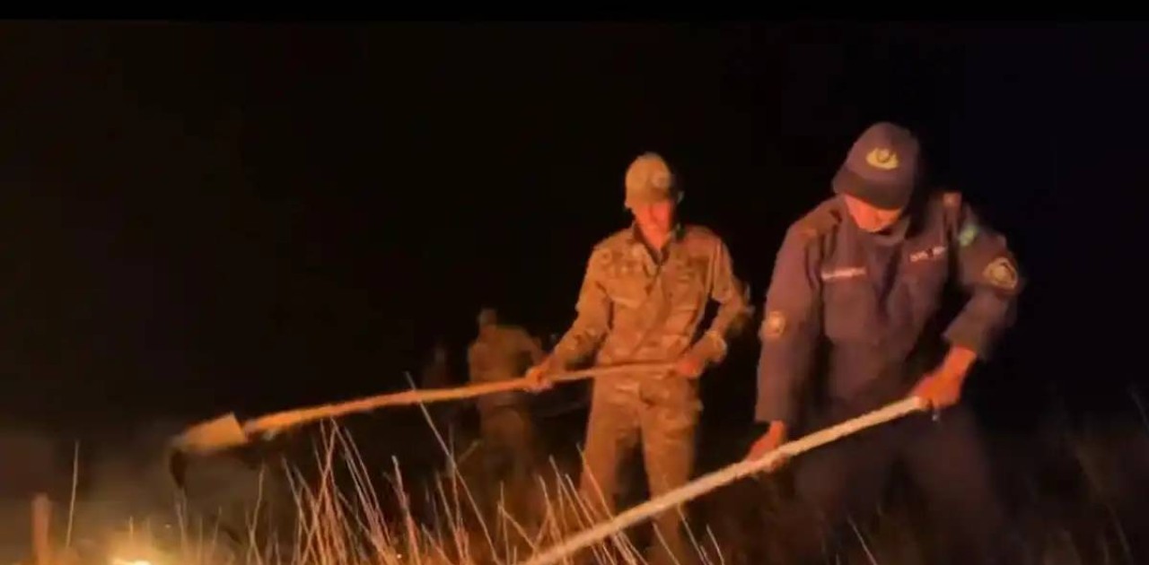 Ақтөбе облысында 550 гектар құрғақ шөп өртенді