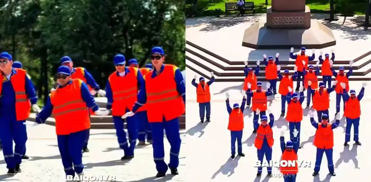 Елордалық коммуналдық қызметкерлер Димаштың әніне биледі