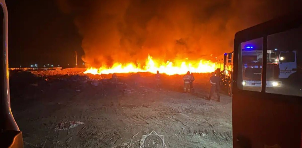 Астанада қоқыс полигоны өртенді