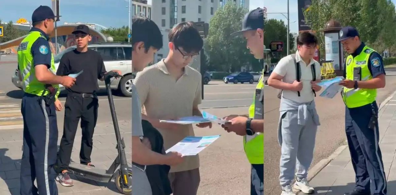 Елордада полицейлер балаларға жол қауіпсіздігі ережелерін түсіндірді