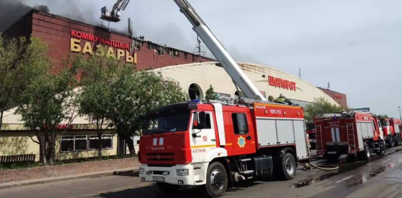 Елордадағы «Шапағат» базары аумағында өрт шықты