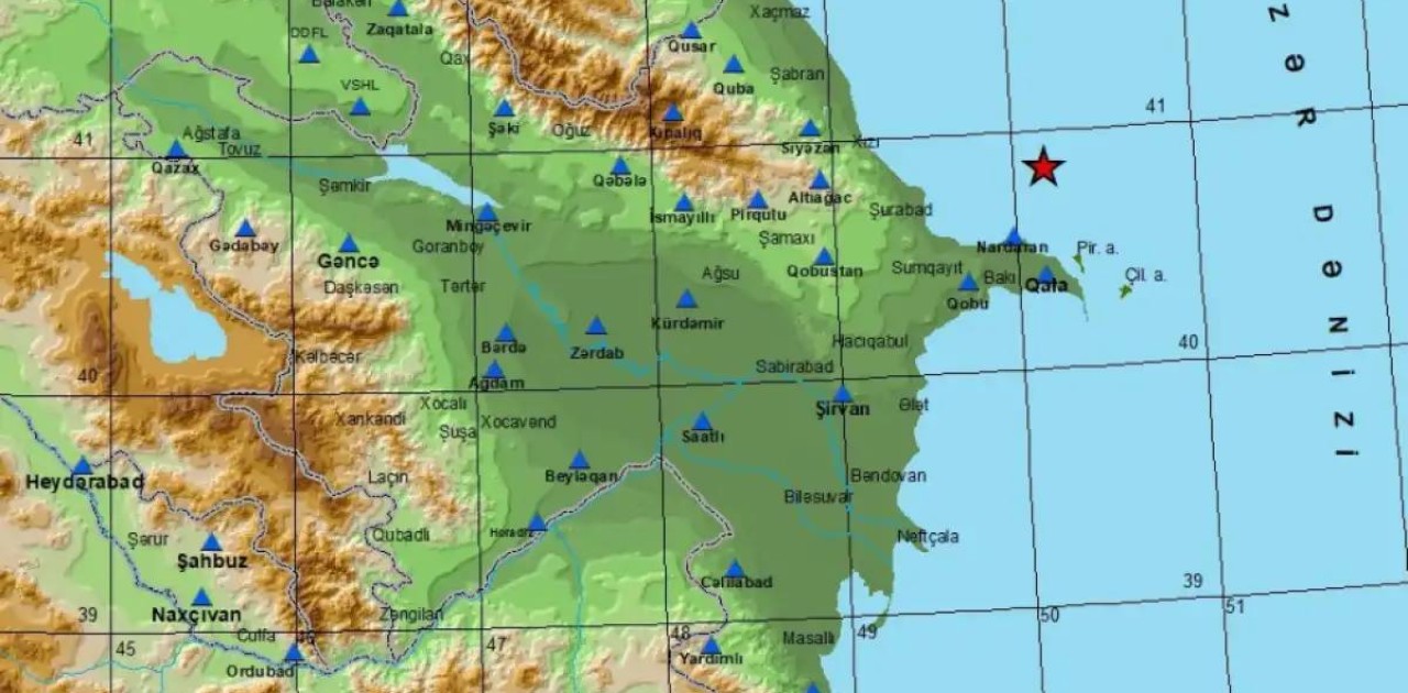 Каспий теңізінде жер сілкінісі тіркелді
