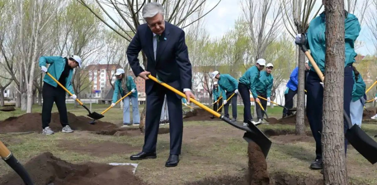 Президент Астанадағы «Жастар» саябағында ағаш екті