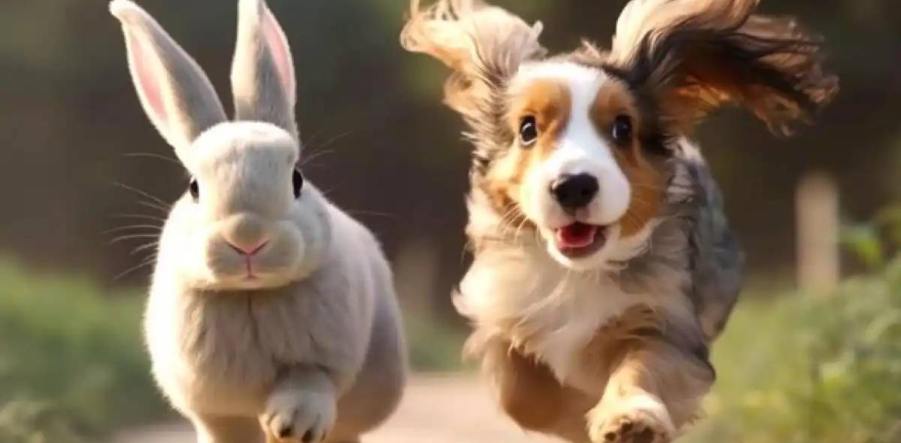 Елордадағы саябақта үш иттің қоянды қуған көрінісі көпшілікті таңғалдырды