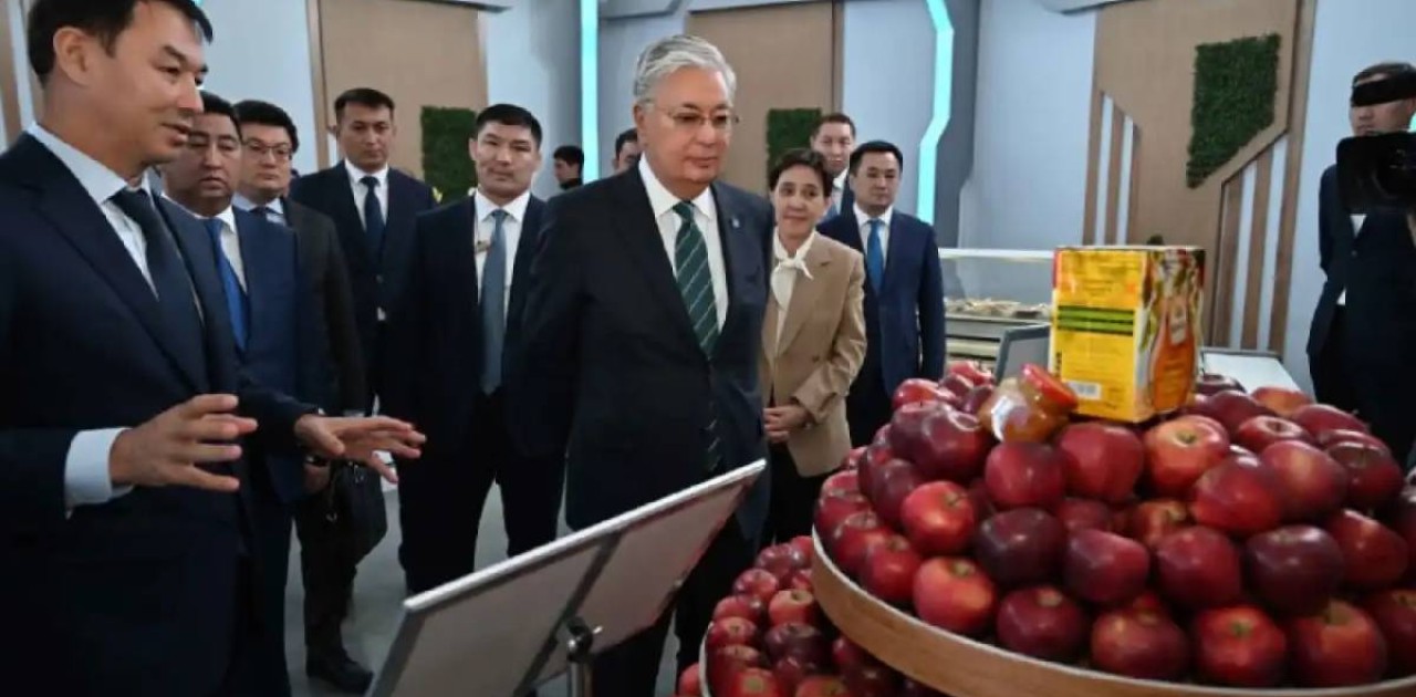 Тоқаев Түркістан облысындағы ауыл шаруашылығы өнімдерінің көрмесін аралады