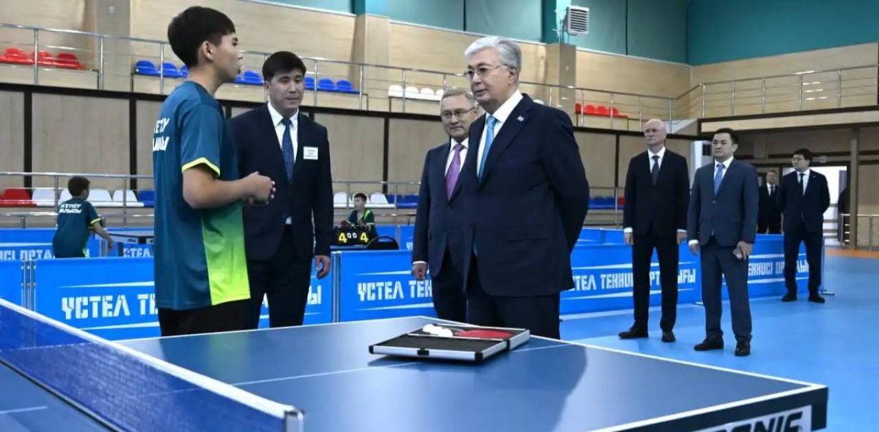 Президент Талдықорғандағы Үстел теннисі орталығын аралап шықты