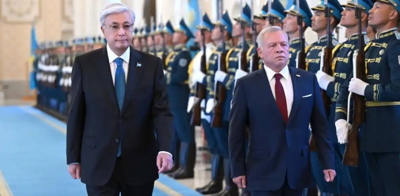 Ақордада Иордания Королі II Абдалла бен әл-Хусейнді қарсы алу рәсімі өтті