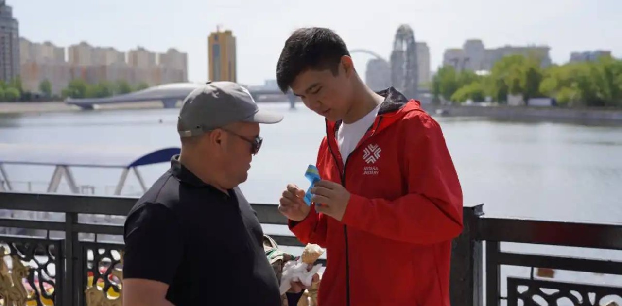 Астанада «Жеңіс лентасы» патриоттық акциясы басталды