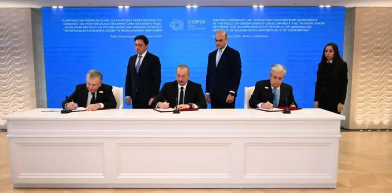 Қазақстан, Әзербайжан және Өзбекстан президенттері маңызды стратегиялық келісімге қол қойды