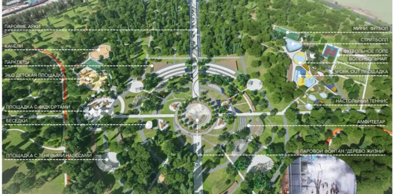 Қызылорда қаласындағы Тұңғыш Президент саябағын жаңғырту жобасы әзірленді