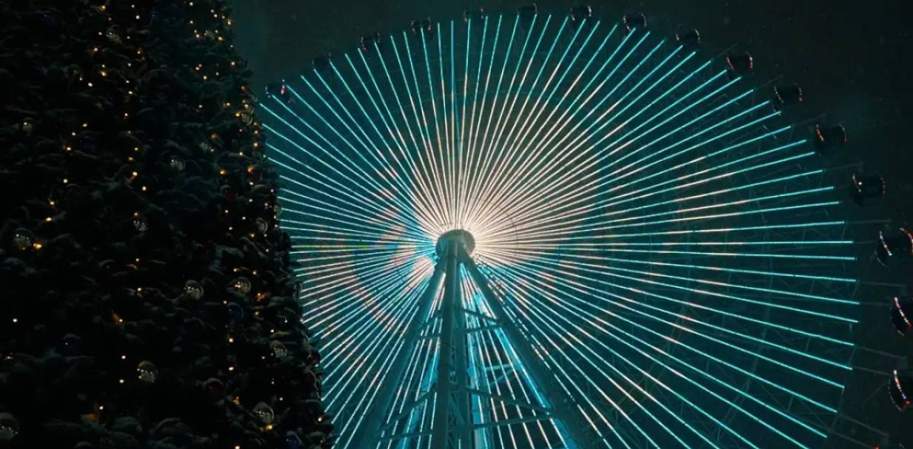 Мерекеге орай елорданың орталығы Мемлекеттік ту бейнесімен безендірілді