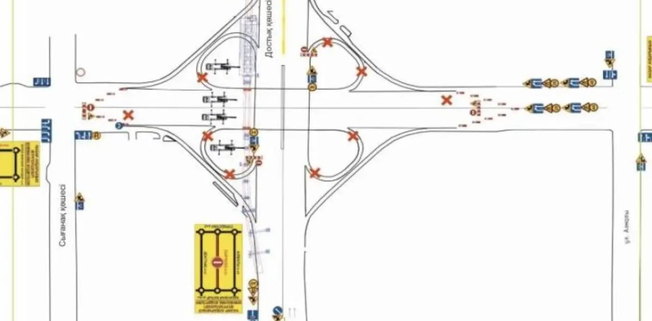 Мәңгілік Ел даңғылының көлік айрығындағы қозғалысқа уақытша шектеулер енгізіледі