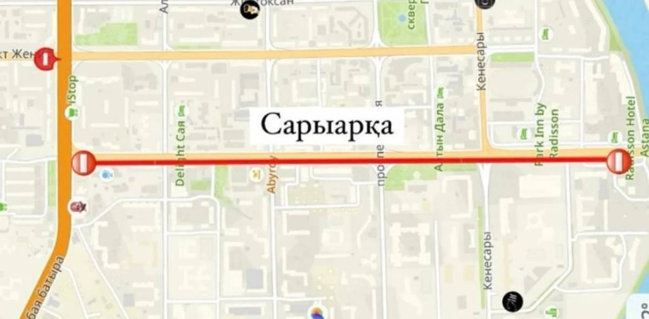 Сарыарқа даңғылының учаскесі ішінара жабылады