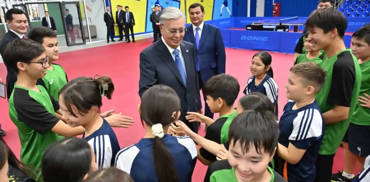 Қасым-Жомарт Тоқаев Үстел теннисі орталығына барды