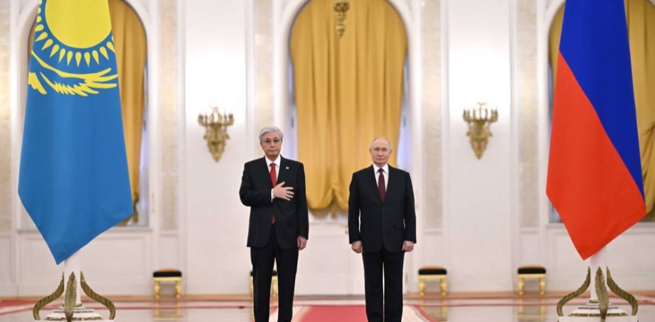 Путин Тоқаевты Мәскеуде ресми қарсы алды