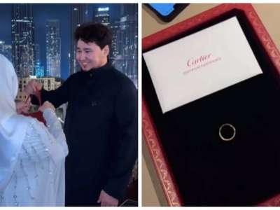 «Құны – 4 миллион теңге»: Жахан Отарғалиев әйеліне мәхр сыйлады (ВИДЕО)