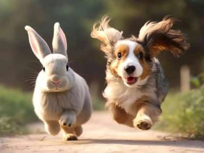 Елордадағы саябақта үш иттің қоянды қуған көрінісі көпшілікті таңғалдырды