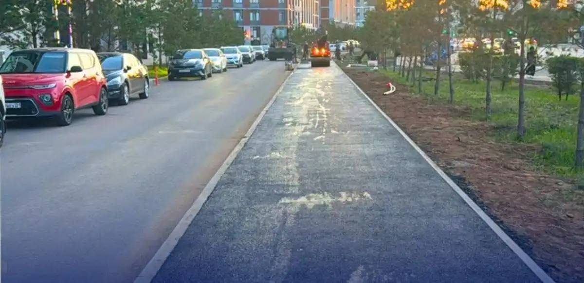 Астанадағы Керей-Жәнібек хандар көшесінде жаңадан жол салынды