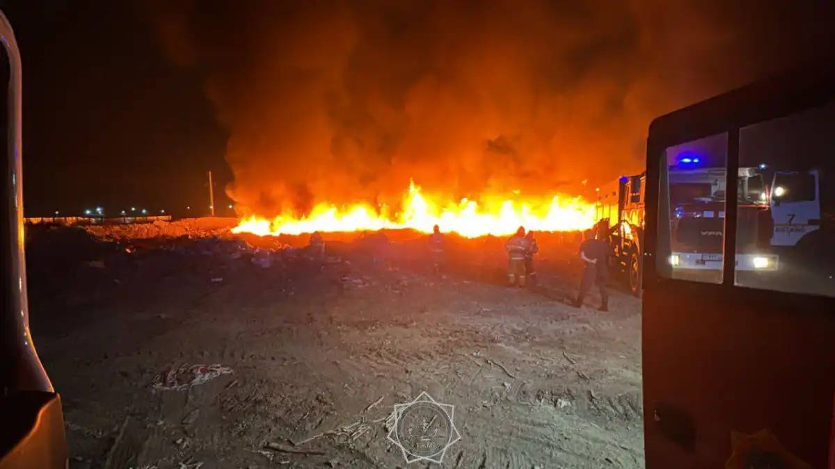 Астанада қоқыс полигоны өртенді