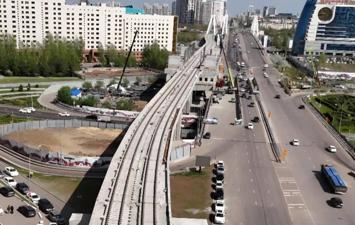 Астанада LRT рельс жолдарының 25 пайызы төселді