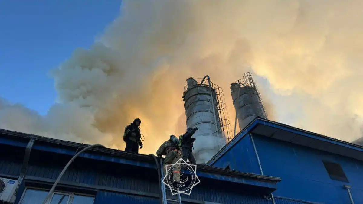 Астанада цехтан өрт шықты (ФОТО, ВИДЕО)