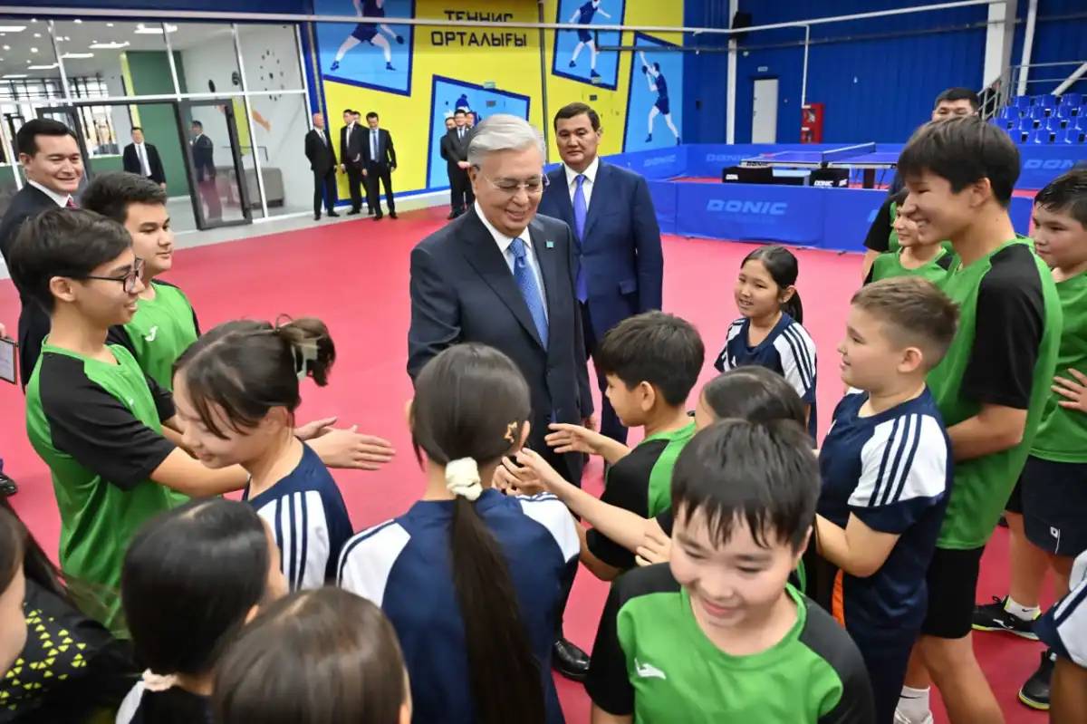 Қасым-Жомарт Тоқаев Үстел теннисі орталығына барды